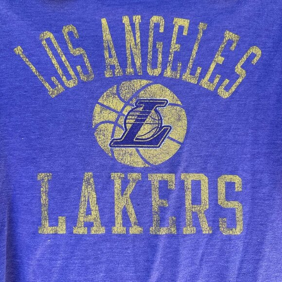Los Angeles Lakers Boys Large Purple Graphic Tee 2012 NBA Licensed 50/50 Blend - Picture 3 of 12